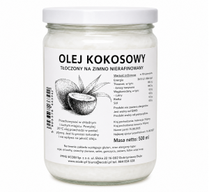 OLEJ KOKOSOWY NIERAFINOWANY...